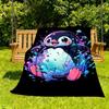 1pc Penguin Splash Flannel Blanket, Comfortable and Warm Blanket, for Camping Sofa Bed and Couch Office022