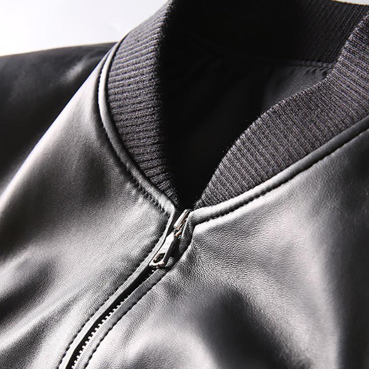 Men's Slim Fit PU Leather Baseball & Stand Collar Jacket - Autumn Winter Korean Style Casual Motorcycle Outerwear