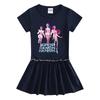 Kpop Monster Hunter Girls' Summer Pleated Dress - Stylish Color Block Ruffle Skirt for Children
