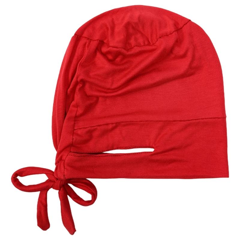 Practical Stretch Hijab Scarf For Active Women Adjustable Ear Straps Moisture Wicking Lightweight Head Cover