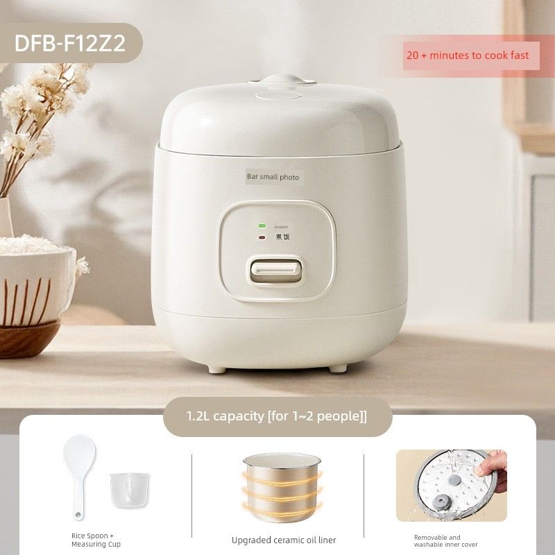 

Bear Mini Rice Cooker 1-2 People for One Person Rice Cooker For Home Small Ceramic Oil Rice Cookers Genuine Goods 1.2L Standard(A key easy to operate])