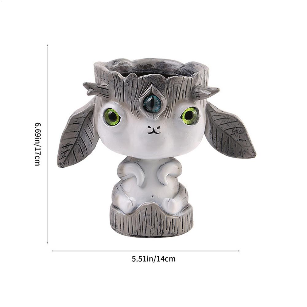 

Милый инопланетный горшок для цветов, статуэтка-украшение, изделия из смолы, украшение для дома и сада, горшок для зеленых растений и суккулентов, кашпо, цветочный горшок