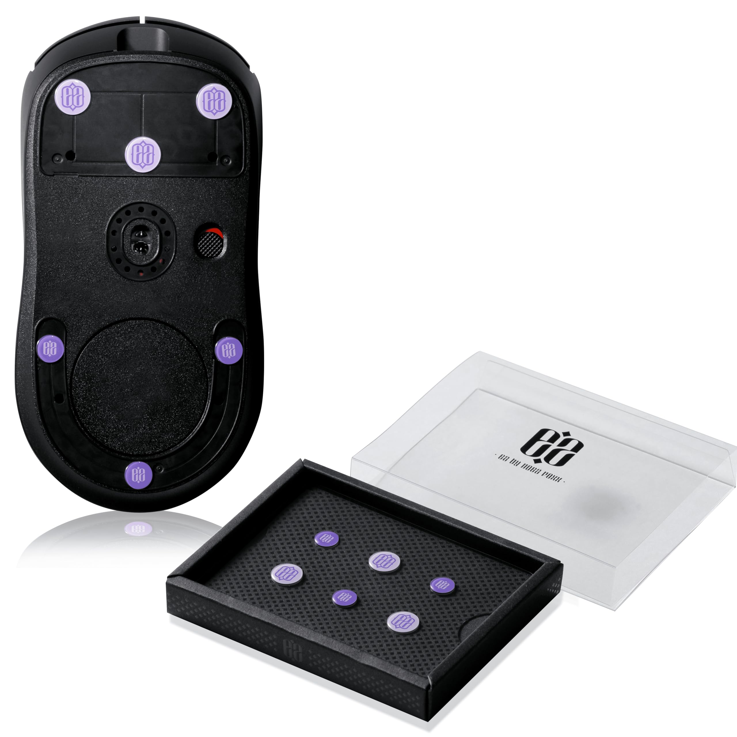 

EZ Mouse Universal Glass NOEZ FOXX Pack of For Gaming High Durability Sole, Sole, Supervised, Round, 7mm, 9mm, 6, Mouse, Purple,