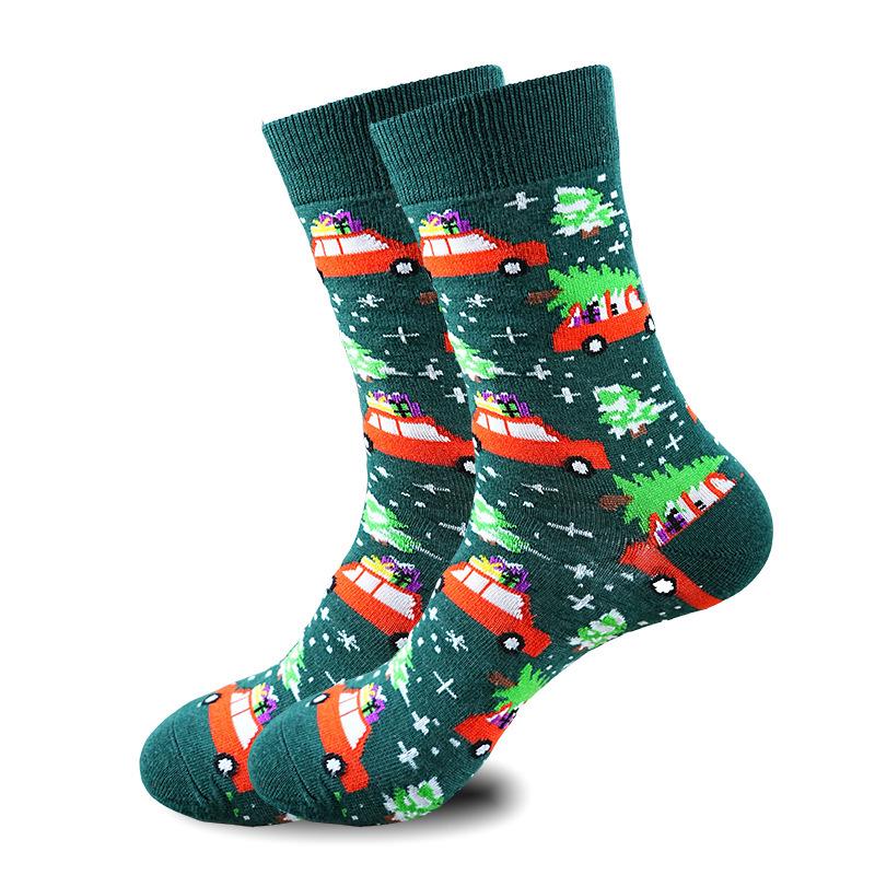 50 Christmas Stocking Styles: Autumn/Winter Cartoon Mid-Calf Socks, Perfect Holiday Gift