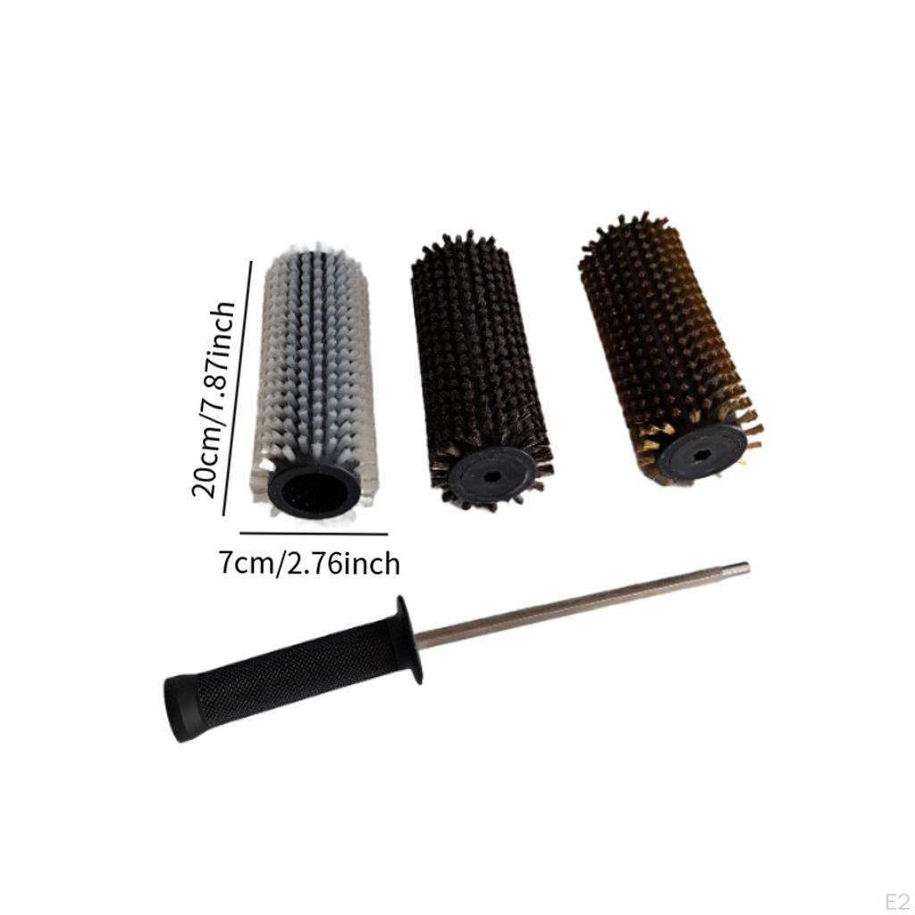 Zestaw Szczotek do Nart Szczotki do Wosku Wielokrotnego Użytku Trzy Wymienne Profesjonalna Konserwacja Przenośny