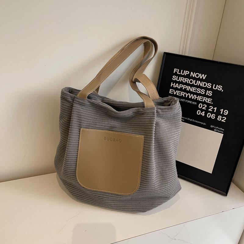 Commuter Large-capacity Canvas Tote Bag Women's Bag 2025 Autumn New Ins Handbag College Student Class Shoulder Bag