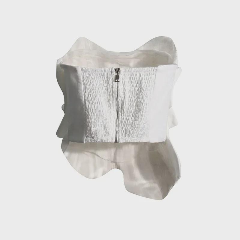 2025 Women's Floral Tube Top Vest - Three-Dimensional Design, Summer Fashion