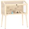 Hamster Cage, Dwarf Hamster Enclosure, Small Animal Hutch with Accessories, Water Bottle, 110 X 52 X 101 Cm, Wood, Plastic