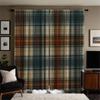 Piece Set High Definition Digital Printed Curtainplaid Style Colorful Checkered Pattern Curtainhome Decoration Curtain Polyester