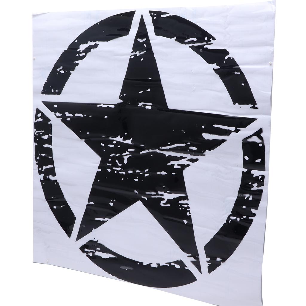 19,7 tum Bilkarossdekal Svart Stjärndekoration för Jeep F150 Wrangler Rubicon JK CJ TJ YJ