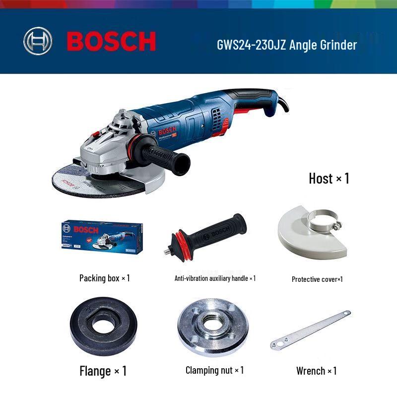 Bosch GWS 24-230 JZ Industrial Angle Grinder CN Plug (adapter Included)