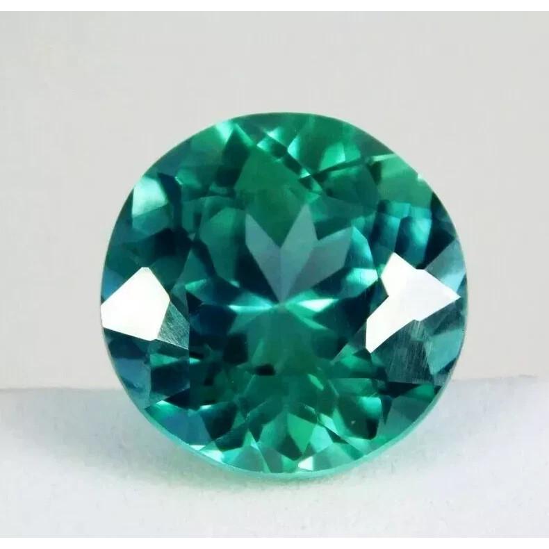 16 Ct Natural Bluish Green Sapphire Round Stunning Certified Loose Gemstone