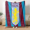 Aston Villa Crest Design Flannel Blanket, Soft Polyester, Modern Design, All-Season for Camping, Travel, Gifts for holidays or birthdays