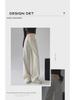 Women's White High-Waisted Wide-Leg Jeans: Autumn/Winter Retro American Style Loose Fit.