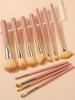 11pcs Makeup Brush Set High Quality Synthetic Bristle Foundation Brush Eyeshadow Brush Loose Powder Brush Contouring Brush