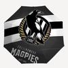 Collingwood Magpies, AFL - Apertura e Chiusura Automatiche, Struttura a 8 Costole Ombrello Portatile, Adatto per Uomini e Donne in Tutte le Stagioni - Perf