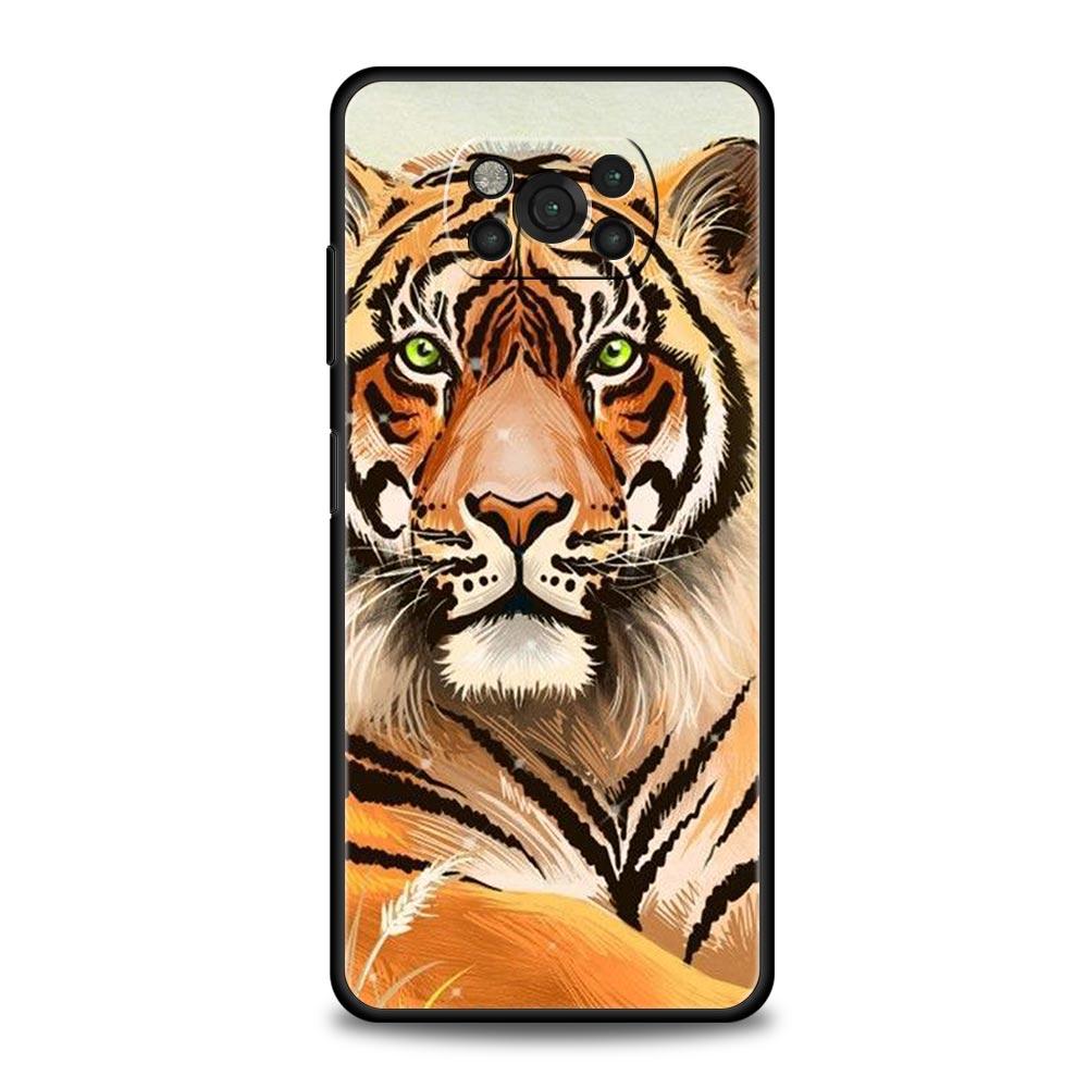 Tiger Lion Leopard Phone Case For Xiaomi Mi Poco X3 NFC M3 F4 F3 M4 X4 Pro 5G Note 10 12 Lite 11 11T 10T 11X 13 12T Pro 9T Cover