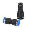 Straight Quick Push-In Pneumatic Air Tube Connector, PU Sizes 6-16, Plastic Two-Way Joint