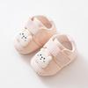 Soft Sole Spring & Autumn Baby Walker Shoes: Cartoon Lace-Up, Anti-Slip, Cloth Front for 6-12 Months