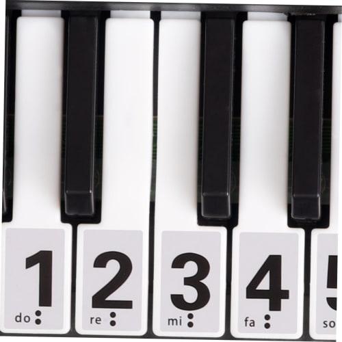 Hoement Removable Piano Keyboard Note Label Set, 88-Key Piano Key Stickers, Learning Piano Stickers with Notes and Numbers