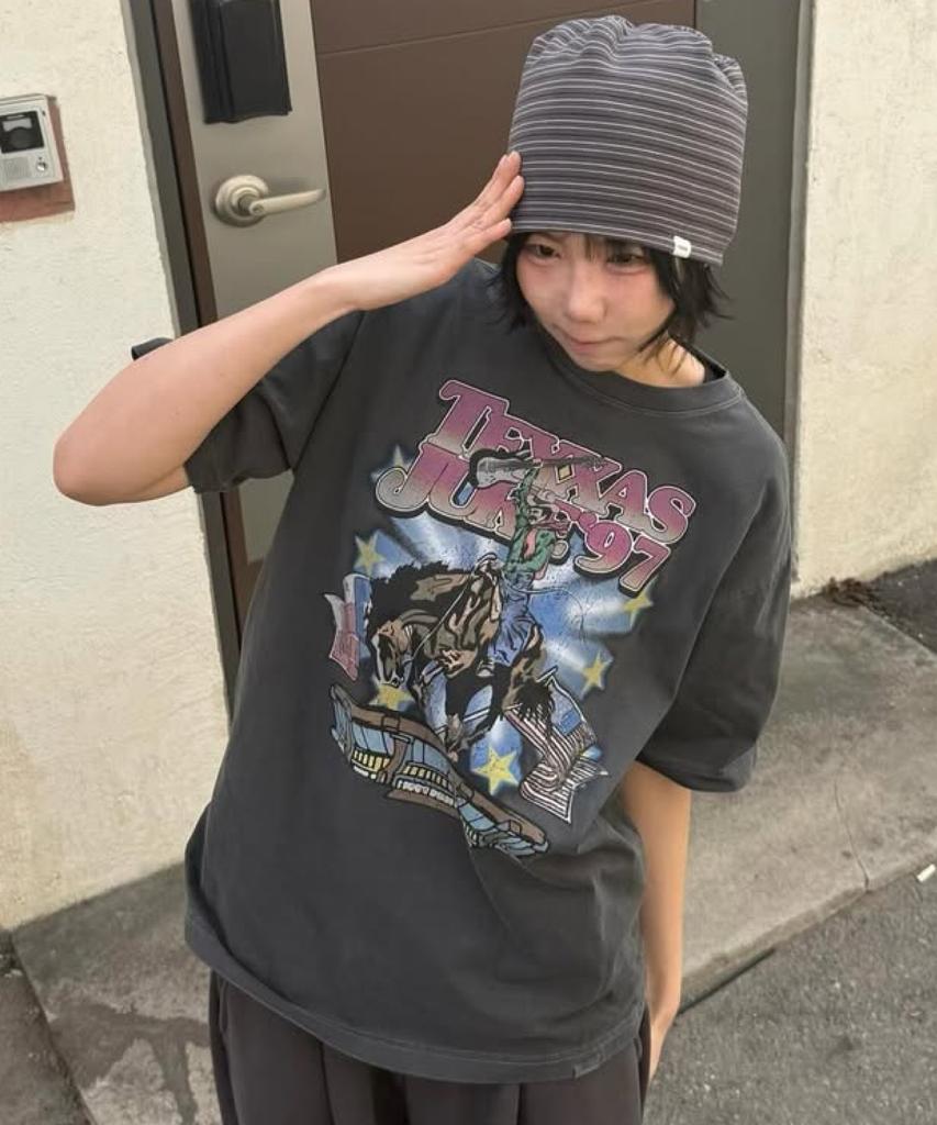 URBANDTYPE Texas Cowboy Jam T-Shirt_Charcoal