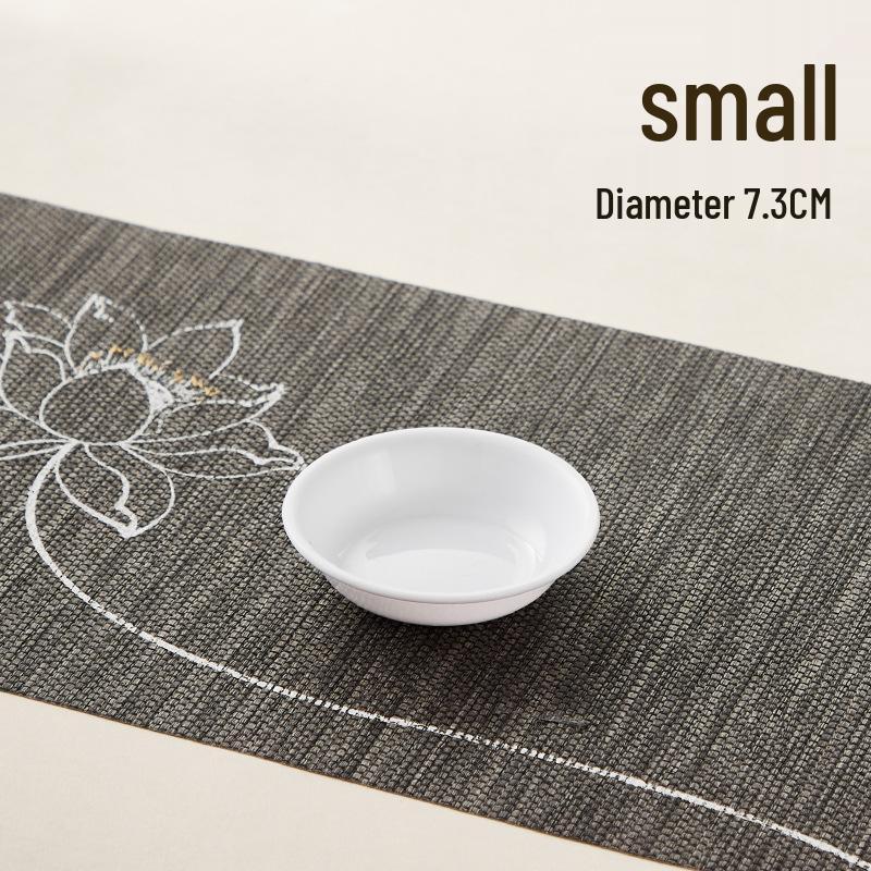 Multi-Functional White Ink Stone Palette for Chinese Painting: Drop-Proof Round Imitation Porcelain Plate for Students