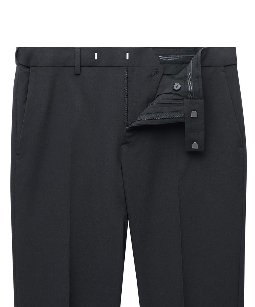 MUSINSA STANDARD Lightweight Semi-Wide Hidden Banding Slacks [Dark Gray]