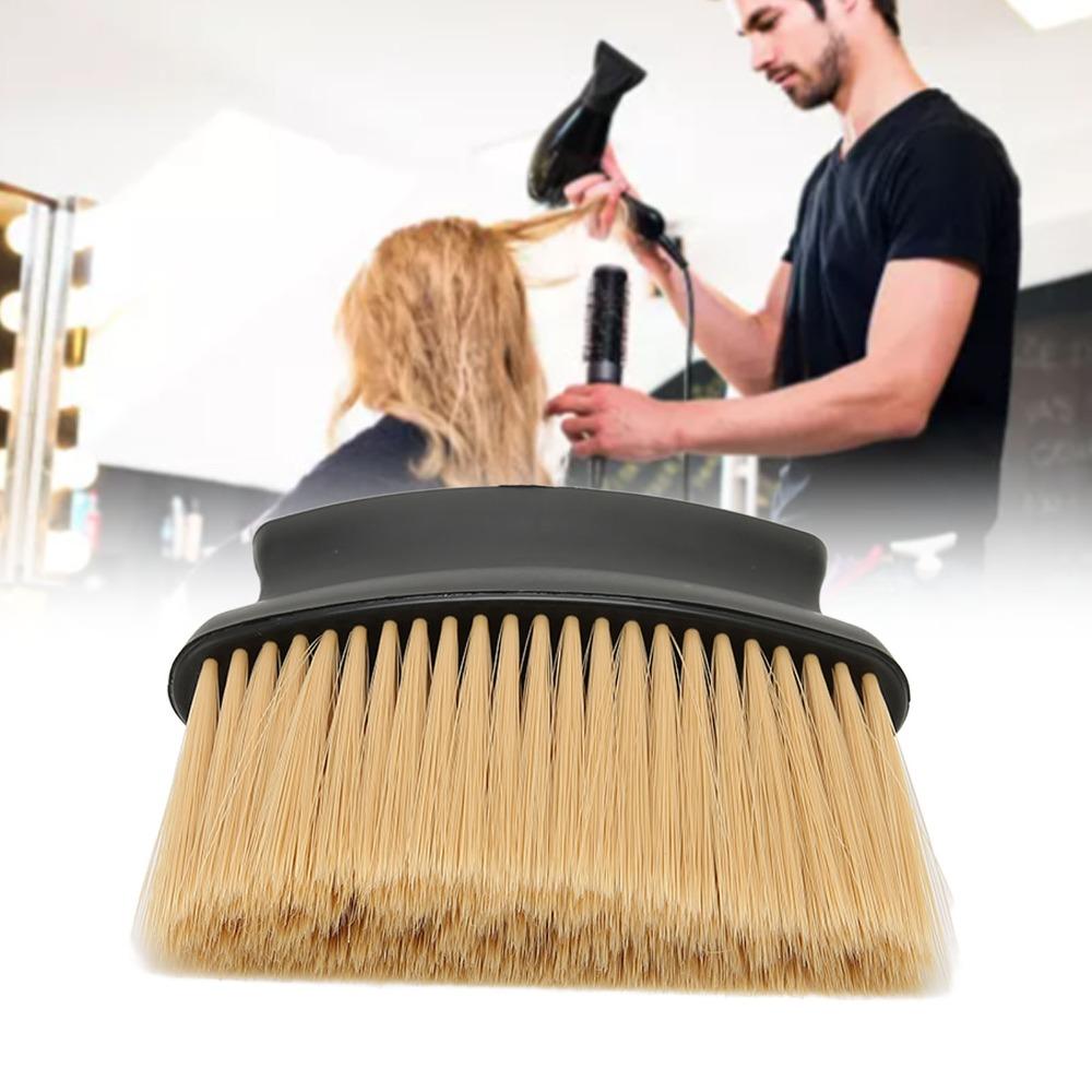 Soft Nylon Hairs Neck Duster Brush ABS Handle Barber Brush Duster For Hairdressing