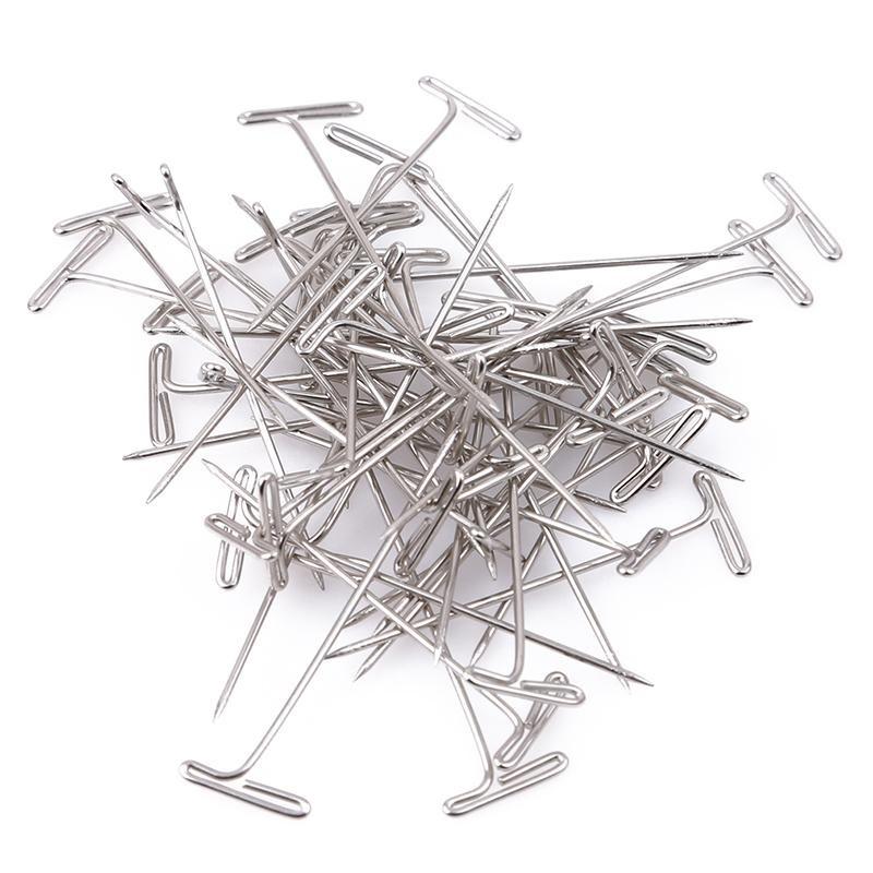 50 PIÈCES/100 PIÈCES Pack de Perruques Épingles T en Acier pour le Blocage du Tricot, le Modélisme et les Loisirs Créatifs