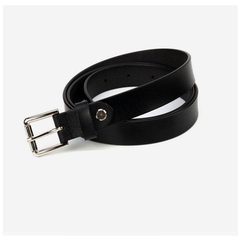 

Vintage Korean Style Black Versatile Belt Fashionable Casual Waistband For Unisex StyleJ