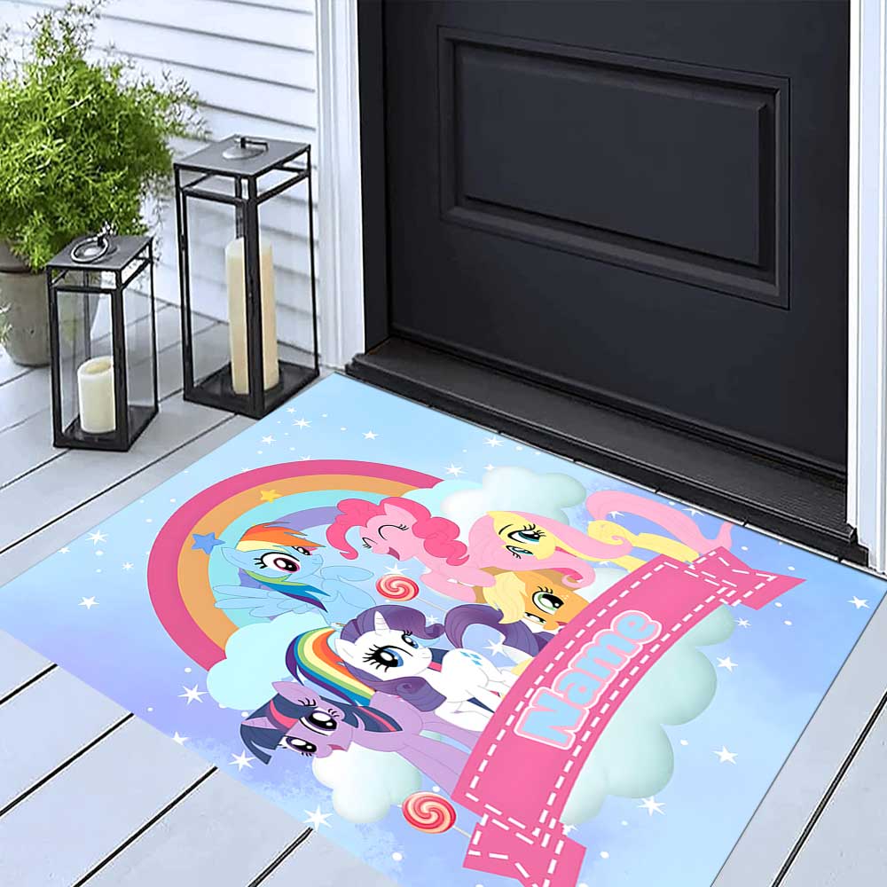 Little Pony (8) Customize your name rug, office chair cushion, home bedroom living room gift.