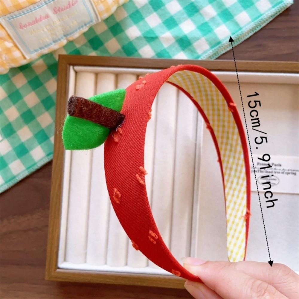 Polka Dot Pattern Strawberry Headband Y2K Wide Fruit Hairbands Apple Headband  Daily Hair Styling