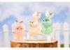 Adorable Cartoon Glow-in-the-dark Resin Rabbit Decorative Figurine For Desk