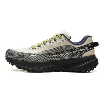 Li Ning CF Serie Outdoor Versátil Absorción de Impactos Reflectante Rebote Caña Baja Zapatos de Senderismo Unisex Zapatos de Senderismo Negro Gris AHTV041-2