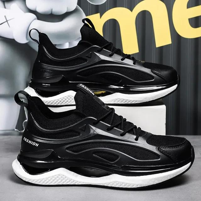 Мужская обувь Кроссовки Мужские теннисные туфли класса люкс Мужские повседневные кроссовки для бега Дышащие модные лоферы Кроссовки для мужчин 39 чёрный 3929₽