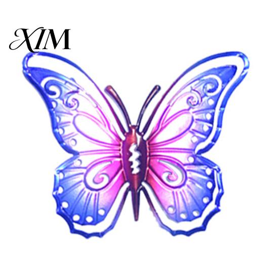 Colorful Iron Butterfly Sculptures Metal Wall Decorations, Garden Art Sculpture, Decorative Pieces Weatherproof Hanging Decor for Patio Fence