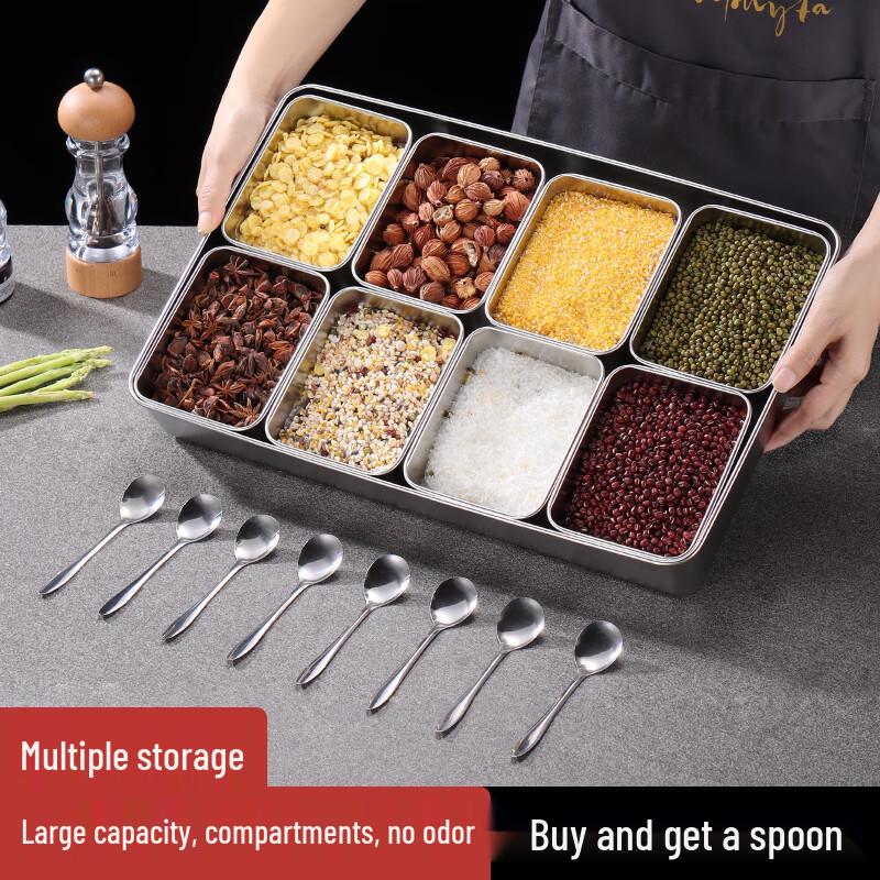 Stal nierdzewna Komercyjne pudełko na przyprawy z pokrywką