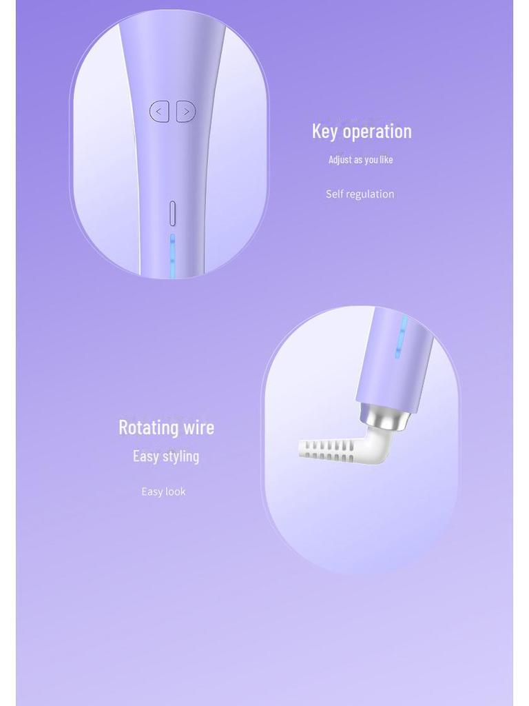 Minhuang Automatic Curling Iron - Large Curl, Rotating, Negative Ion, Anti-Scalding, Hair-Friendly, Lazy Perm.