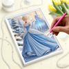Cinderella Winter Limited Edition Creative Pearl Artwork 5D Custom Full-Diamond Embroidery Mosaic Cross-Stitch Set for Home Room Decoration