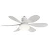 Remote-Controlled Flower-shaped 6-Leaf E27/26 Chandelier Fan Light - Super Silent