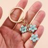 Enamel Colorful Sakura Flower Keyring Sweet  Accessories   Fun Decorative