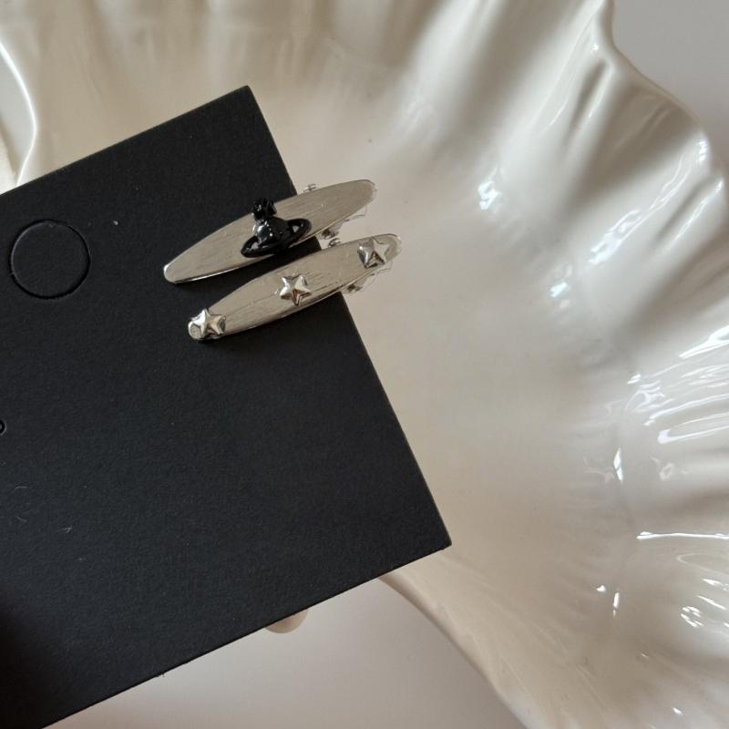 1/2Pcs Women'S  Sweet Star Planet Hairpin Light Luxury High-End Duckbill Clip Side Bangs Clips Hair Accessory Gifts