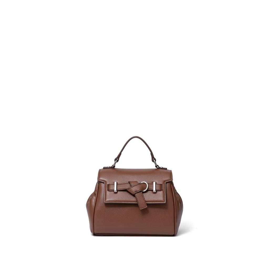 JILL STUART Imploop Crystal Buckle Shoulder Bag with Feminine Belt Design Brown Women's (JSLH5CS1)