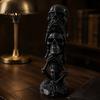 Creative Resin Crafts 3D Printed Triple Skull Statue, Halloween Horror Hear No Evil See Skeleton Figurines Speak Figurine, Desk Decor for Home Office