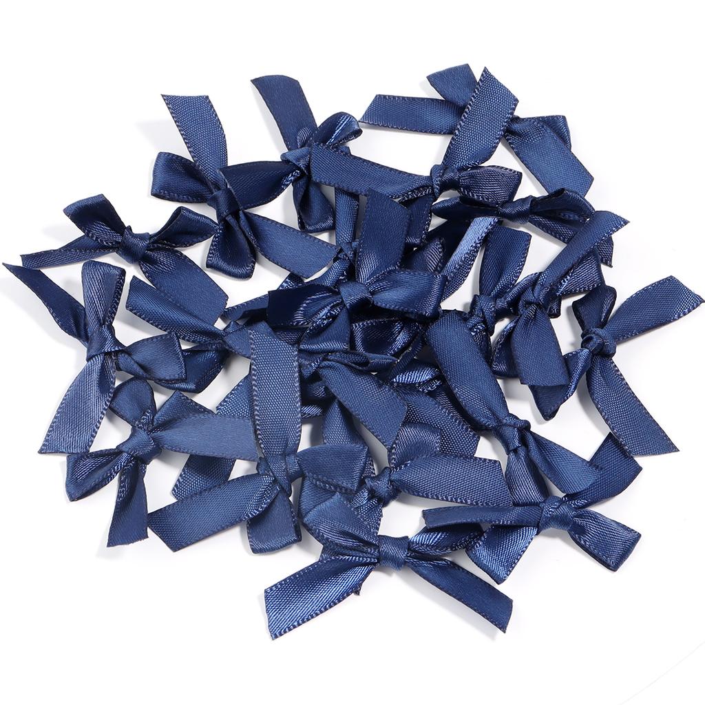 50pcs 4*3.5cm Colorful Ribbon Bows Small Size Polyester Handmade Bowknot For DIY Wedding Christmas Party Gift Bouquet Decoration