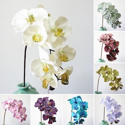 1Pc Artificial Flower Butterfly Orchid Lifelike Garden DIY Party Wedding Decor Christmas Ornament