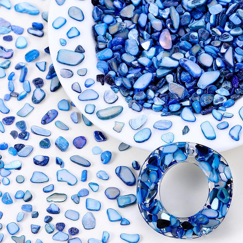 50g Crushed Shells Natural Pearl Light Nail Seashell Slices Particle Shell Charm for DIY Art Crafts Table Scatter Party Favor