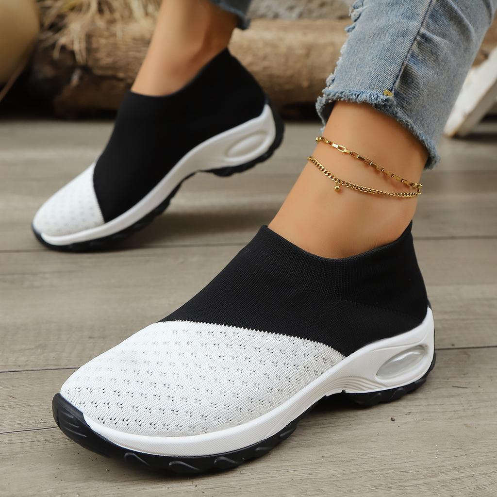 Fashion Women's Shoes Hollowed Out Mesh One Foot 2025 New Walking Shoes Thick Soft Sole Comfortablebreathable Casual Single Shoe