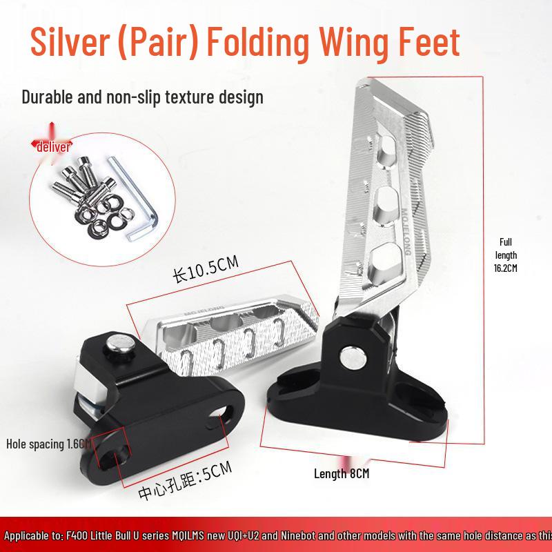 

Folding Foot Pegs for Niu UQi+ U2 F400T MQIL MS Electric Scooters
