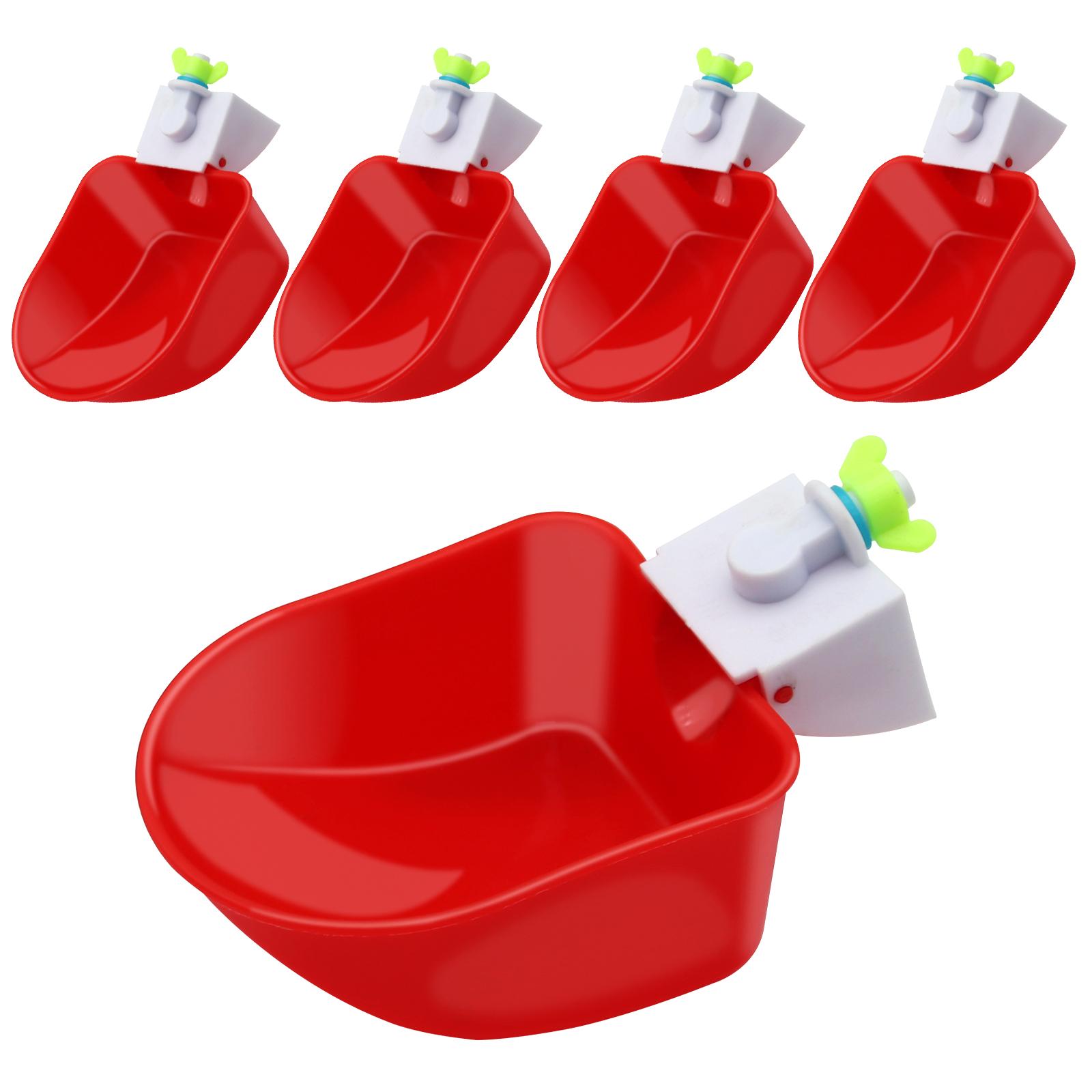 5/10Pcs Automatic Drinking Bowl Goose Duck Chicken Water Cup Waterer Bowl Farm Poultry Waterer Drinking Bowls Water Dispenser